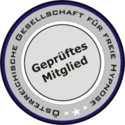 OeGH geprüftes Mitglied Doris Harich Siegel Österreichische Gesellschaft für freie Hypnose verliehen an das geprüfte Mitglied Doris Harich